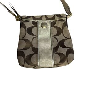 Coach Crossbody Bag - Brown and Gold